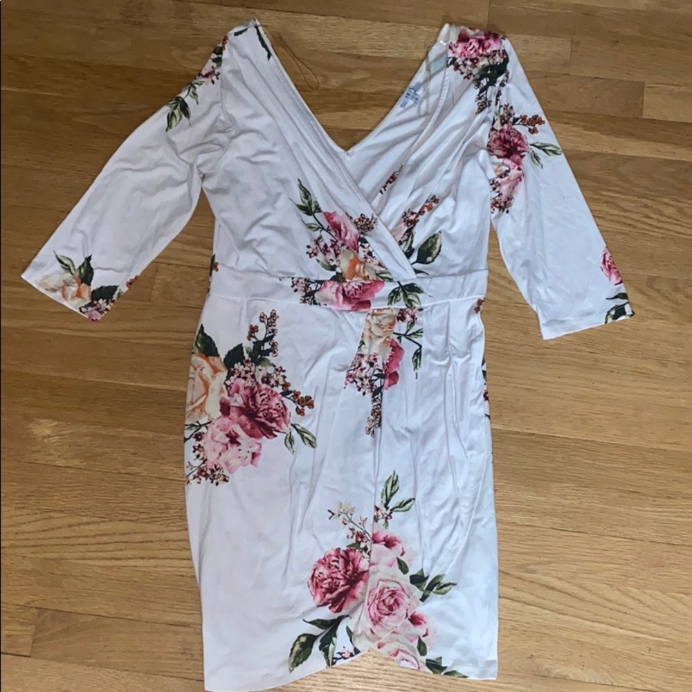 White floral dress